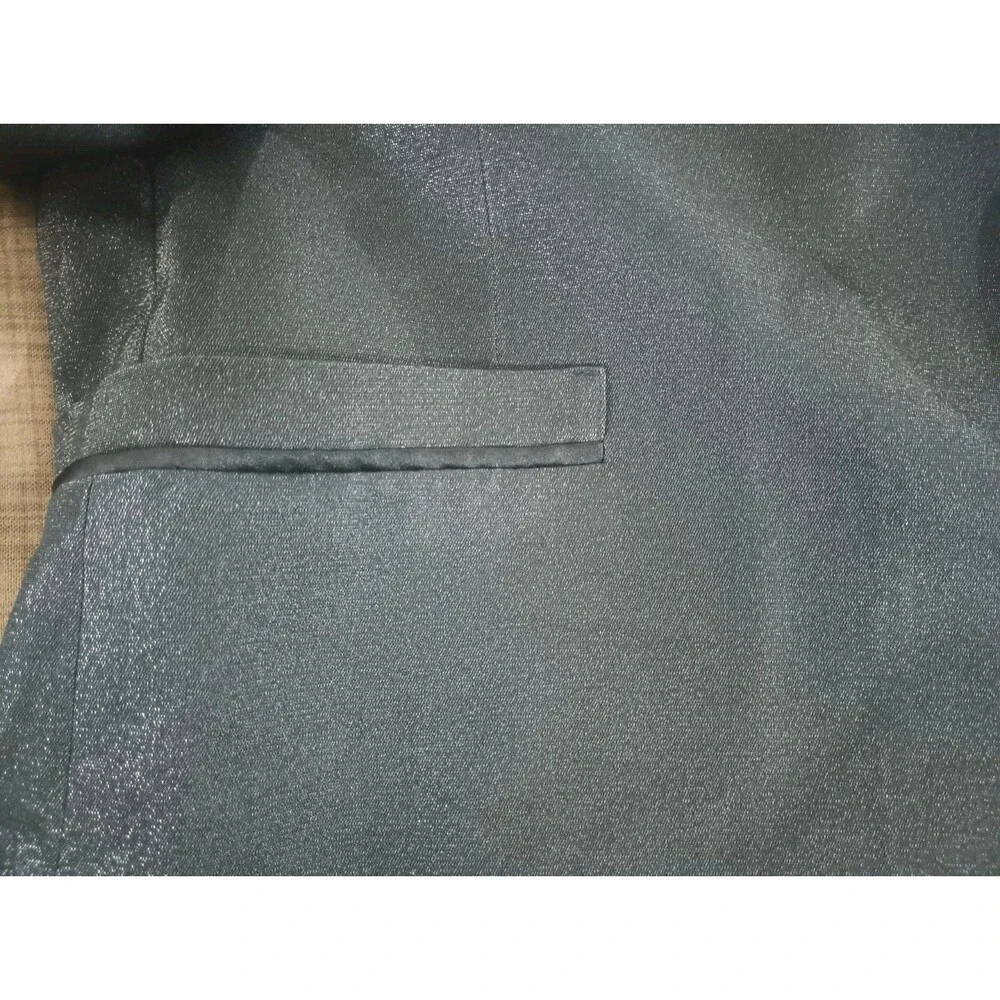 Men's Black Clairborne Tuxedo Jacket Glistens w/ Cloth Buttons